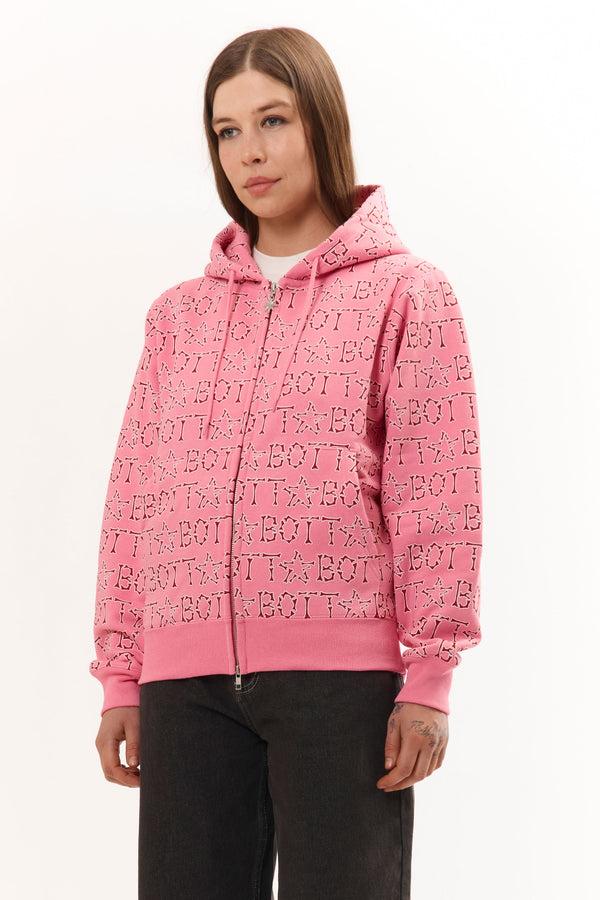 P.a.m. Perks And Mini Bone Zip Hoodie Pink