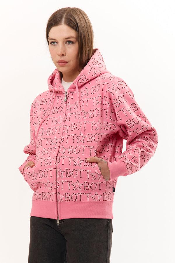 P.a.m. Perks And Mini Bone Zip Hoodie Pink