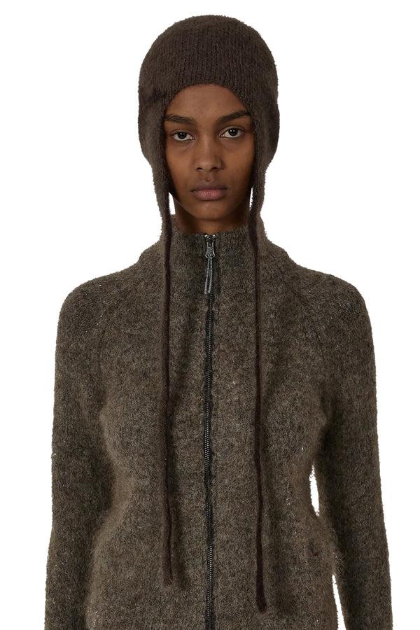 p.a.m. perks and mini Bonnet Mohair Beanie Brown