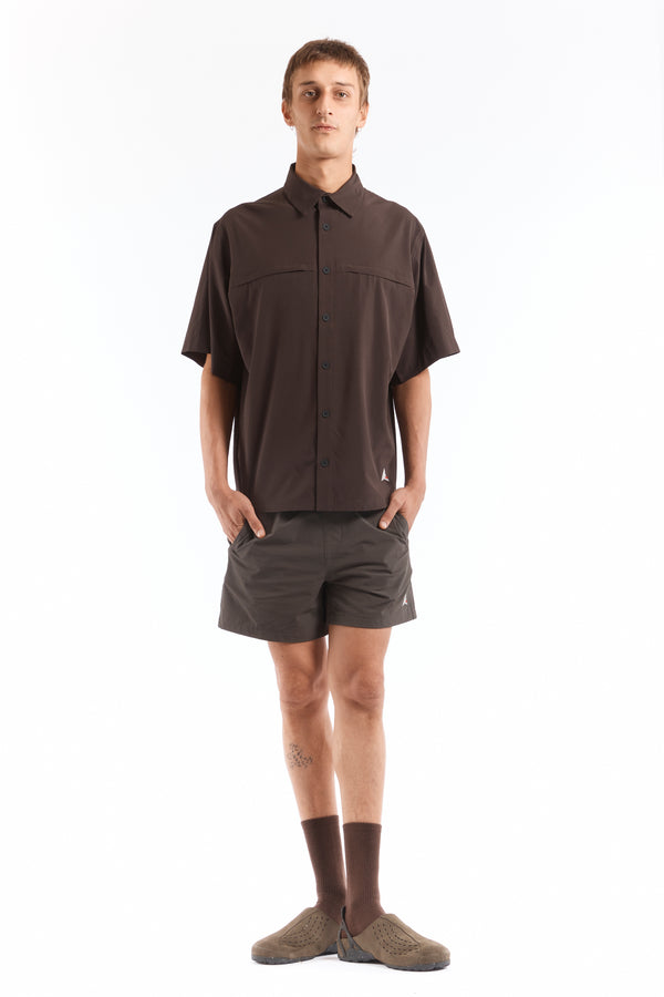 P.a.m. Perks And Mini Dot Air Shirt Dark Brown