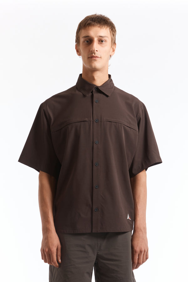 p.a.m. perks and mini Dot Air Shirt Dark Brown