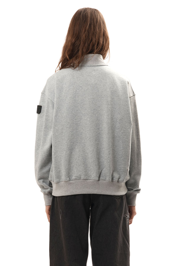 P.a.m. Perks And Mini DOUBLE HENLEY SWEATSHIRT GREY