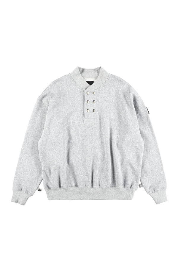 P.a.m. Perks And Mini DOUBLE HENLEY SWEATSHIRT GREY