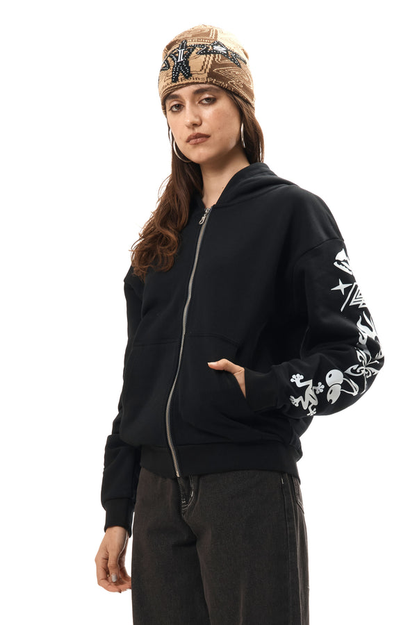 P.a.m. Perks And Mini Elemental Zip-Up Hoodie Black