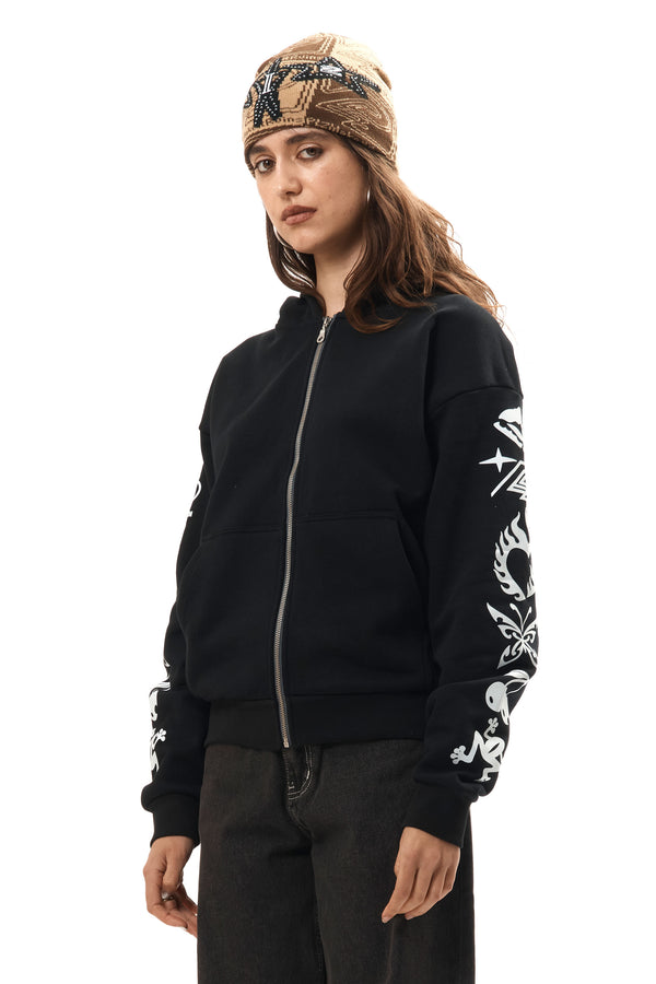 p.a.m. perks and mini Elemental Zip-Up Hoodie Black
