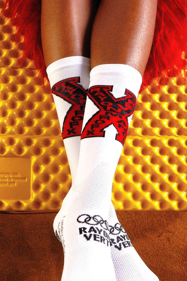 p.a.m. perks and mini GHOST WHITE XFORMANCE SOCKS