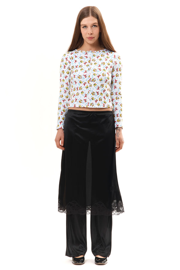 p.a.m. perks and mini GIRL BABY WHITE THERMAL TOP