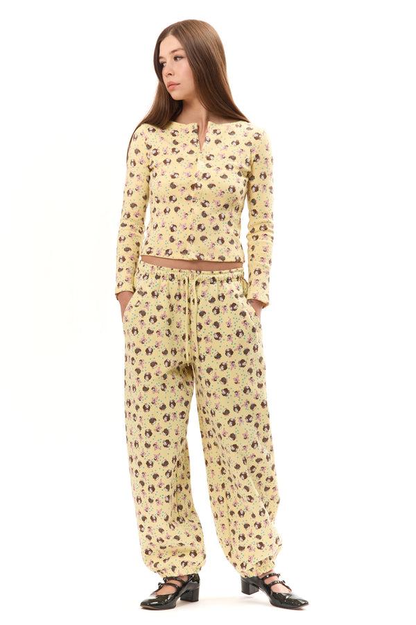 P.a.m. Perks And Mini GIRL BABY YELLOW JOGGERS