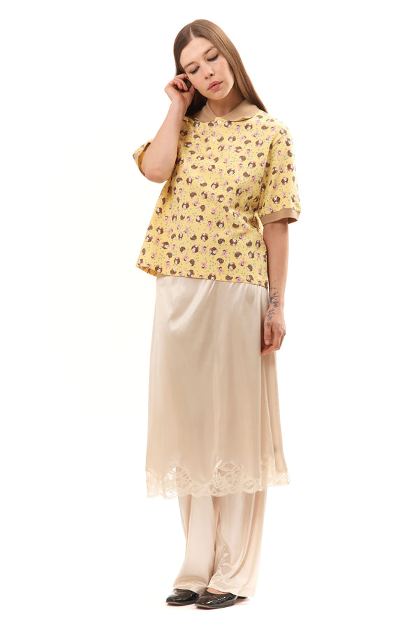 P.a.m. Perks And Mini GIRL BABY YELLOW POLO SHIRT