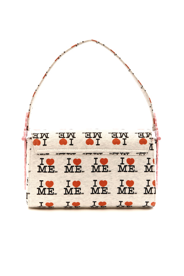 P.a.m. Perks And Mini GREY I HEART ME LOCK HANDBAG