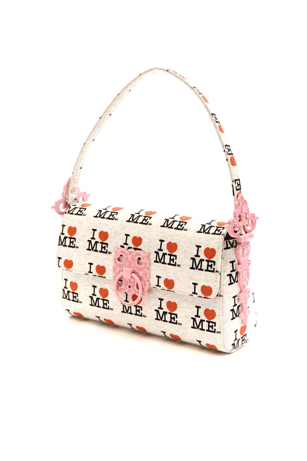 p.a.m. perks and mini GREY I HEART ME LOCK HANDBAG