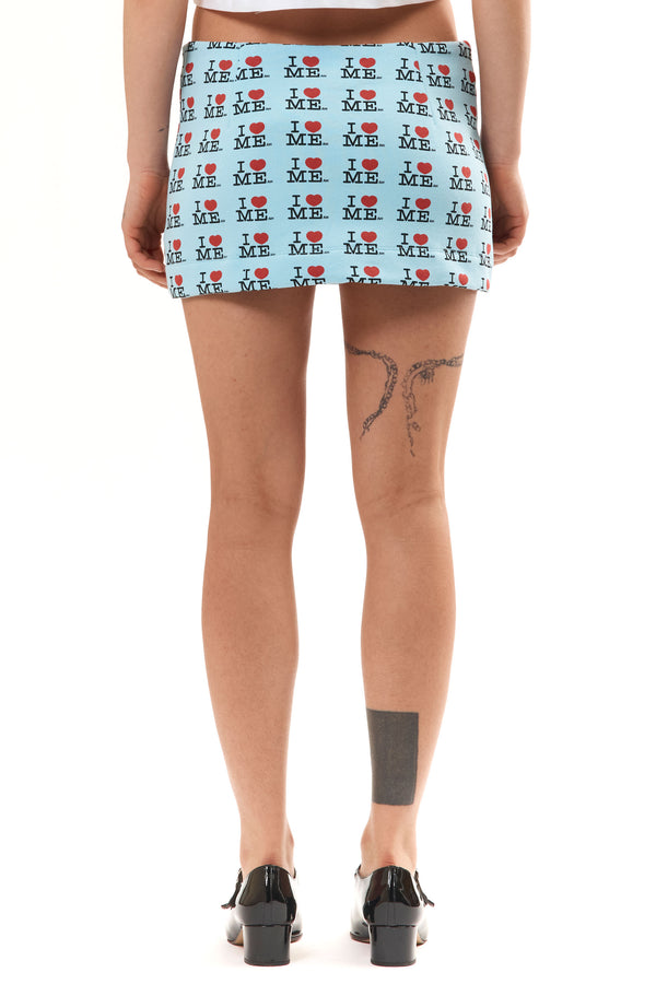 P.a.m. Perks And Mini I HEART ME BLUE MINI SKIRT