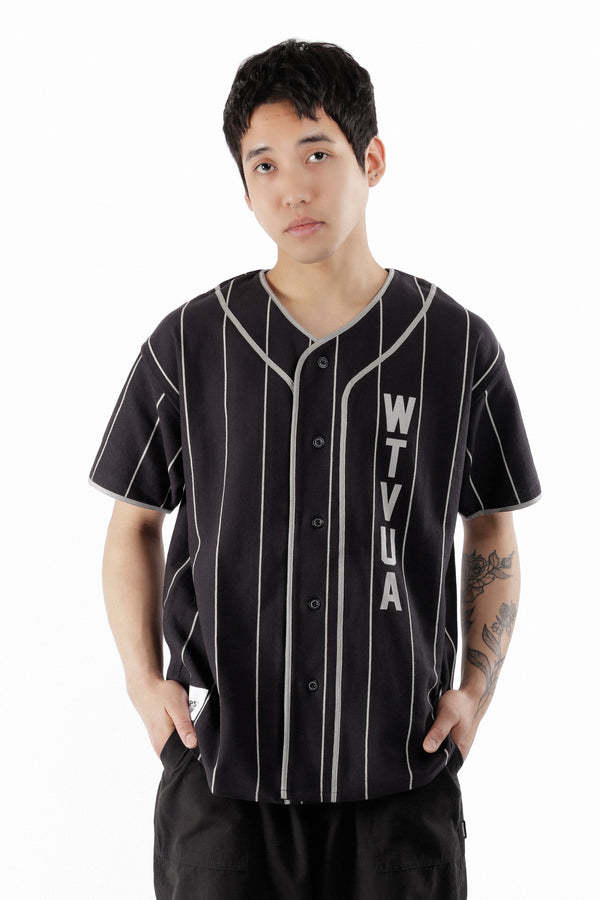 p.a.m. perks and mini LEAGUE COTTON SS SHIRT NAVY
