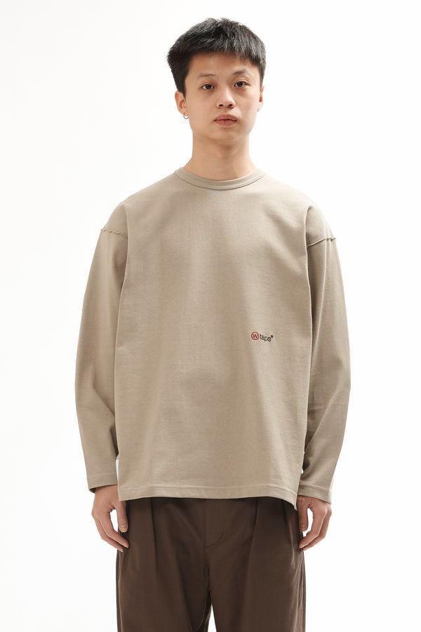 p.a.m. perks and mini LIM LS CREWNECK TEE GREIGE