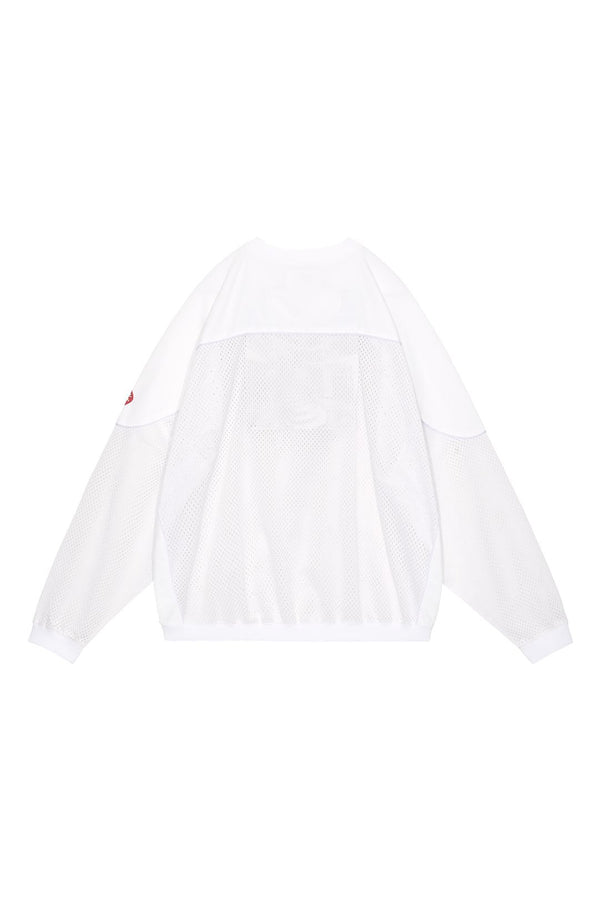 P.a.m. Perks And Mini MESH TRACK CREW NECK WHITE