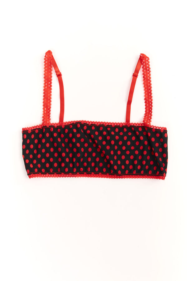 p.a.m. perks and mini MINNIE BRALETTE RED BLACK DOT
