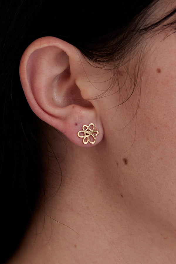 P.a.m. Perks And Mini OUTLINE GESTURE STUD - GOLD