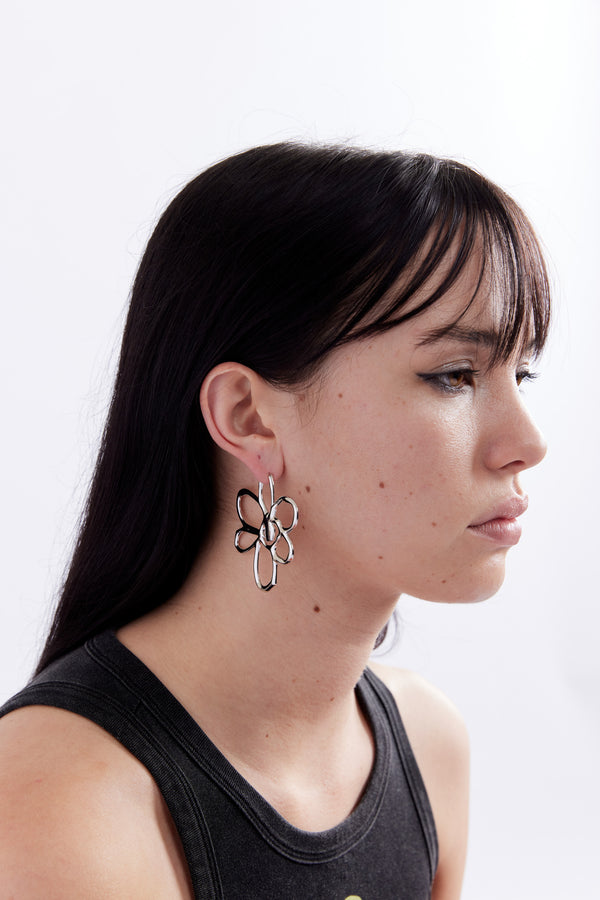 P.a.m. Perks And Mini ROUGH GESTURE FRAME EARRING