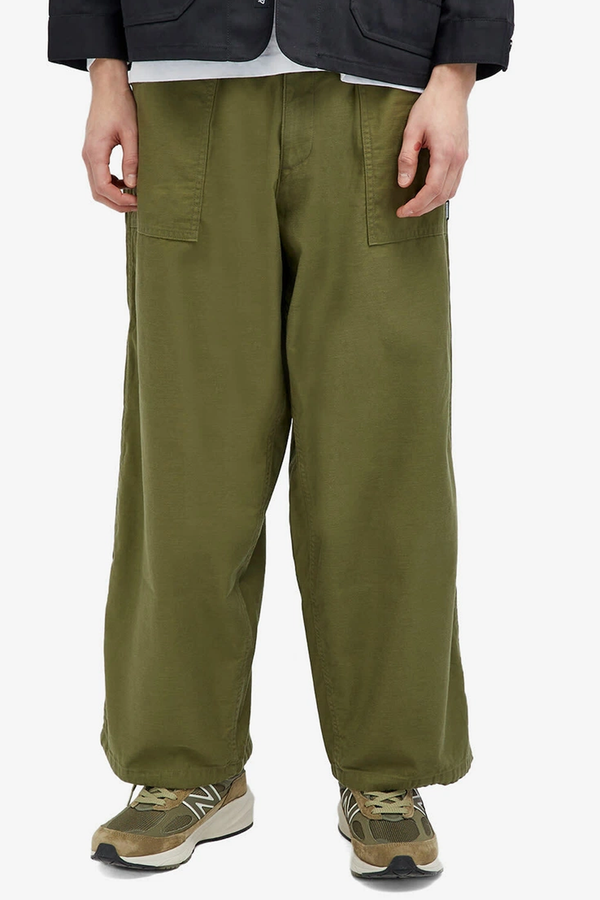 p.a.m. perks and mini WIDE BAKER . PANTS OLIVE DRAB