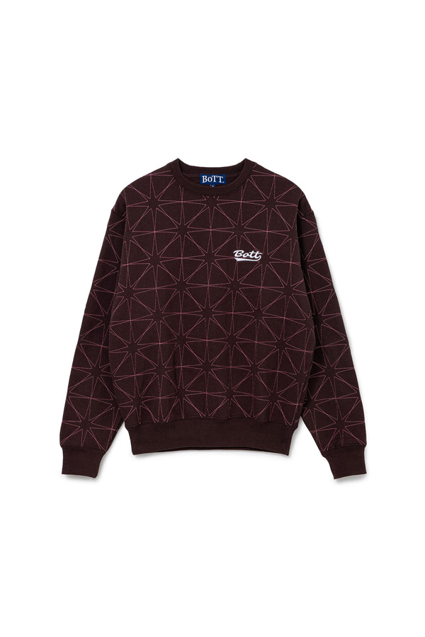p.a.m. perks and mini Sparkle Stitched Crewneck Brown