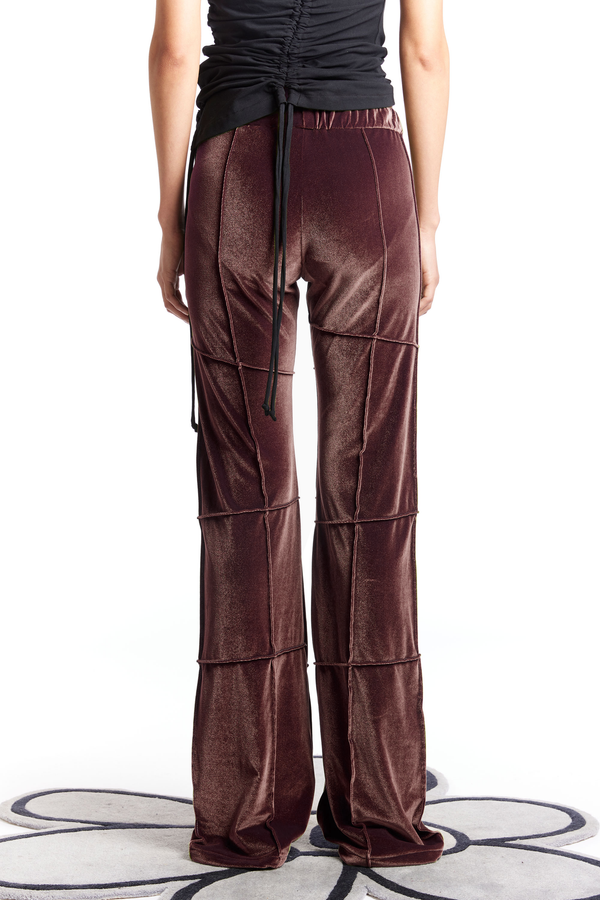 P.a.m. Perks And Mini Spider Stretch Velvet Flare Pant Brown