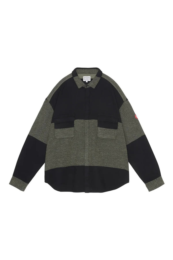 p.a.m. perks and mini STRIPE FLANNEL BIG SHIRT KHAKI