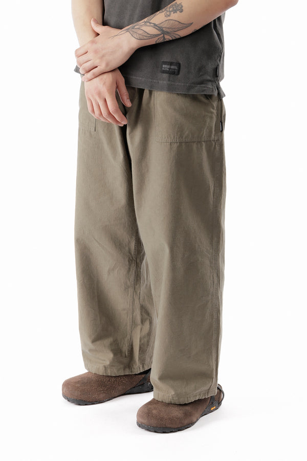 P.a.m. Perks And Mini WIDE BAKER PANTS WOVEN PANTS OLIVE DRAB