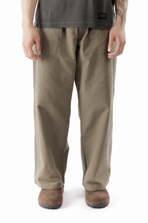 p.a.m. perks and mini WIDE BAKER PANTS WOVEN PANTS OLIVE DRAB
