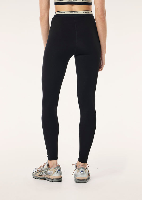 P.e Nation Avant Full Length Legging In Black & Biscuit