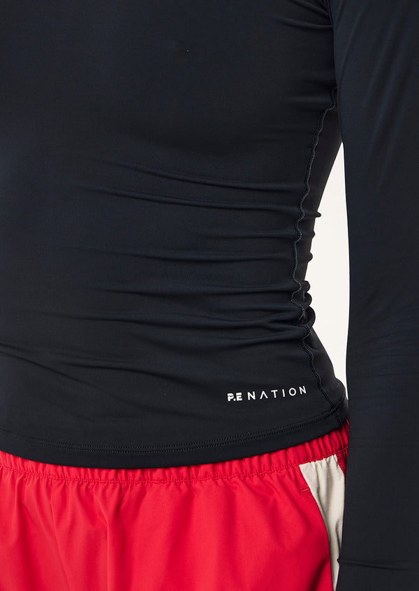 p.e nation Foundation long sleeve top in dark sapphire