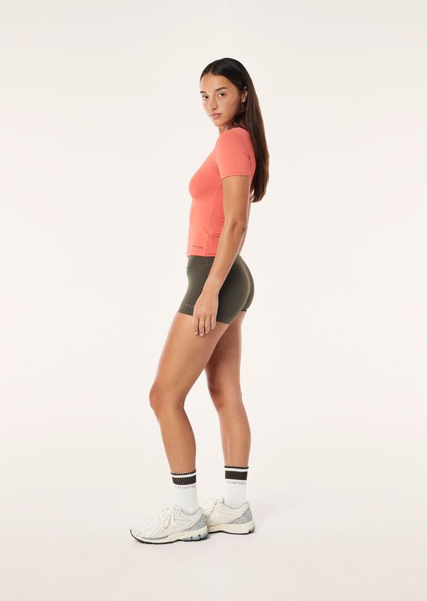 P.e Nation Foundation Short Sleeve Tee In Brick Red