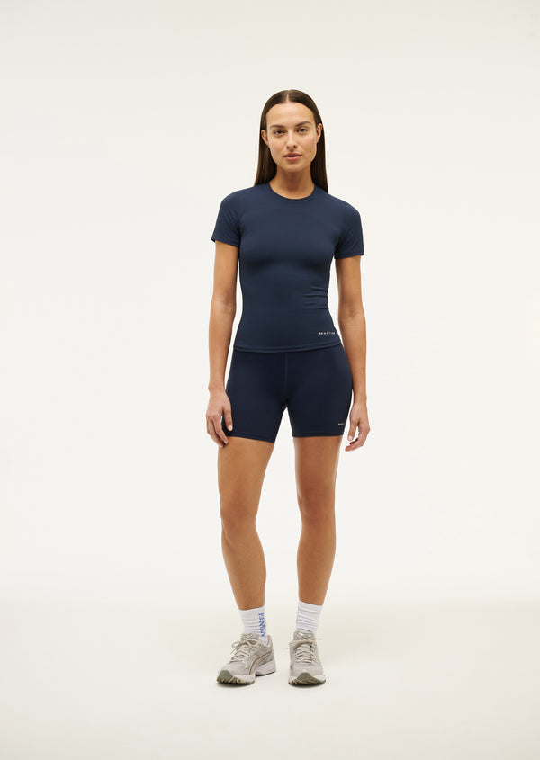 P.e Nation Foundation Short Sleeve Tee In Dark Navy