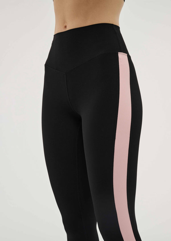 p.e nation Free play 2 full length legging in black / crystal rose