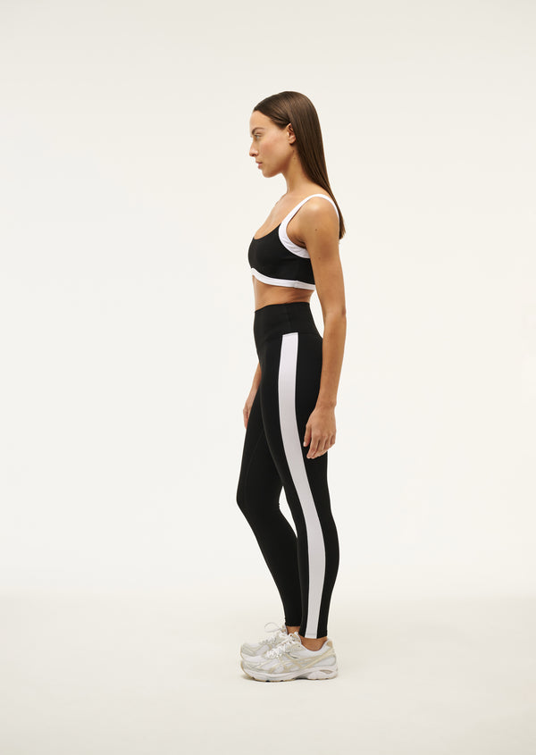 P.e Nation Free Play 2 Full Length Legging In Black & Optic White