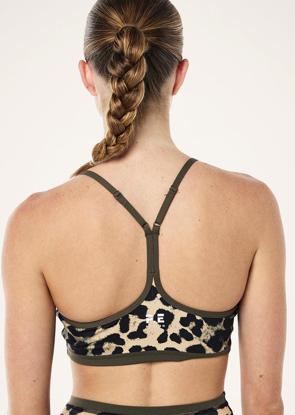 P.e Nation Fundamental Sports Bra In Leopard & Tarmac
