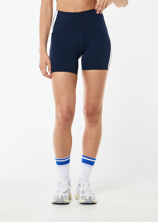 P.e Nation Highgate 5" Bike Short In Dark Navy & Optic White