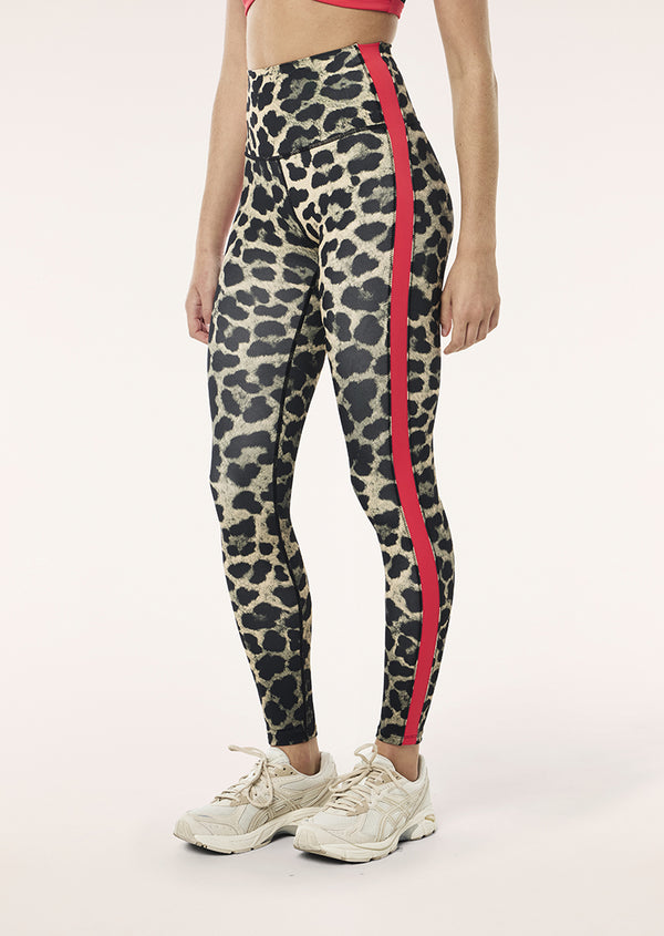 P.e Nation Highgate Full Length Legging In Leopard & Strawberry