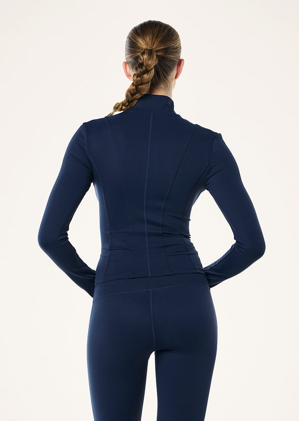 P.e Nation Highgate Zip Jacket In Dark Navy & Optic White