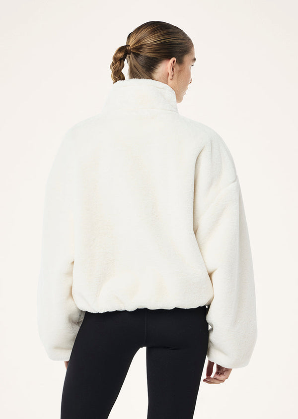 P.e Nation Monterey Zip Neck Sweat In Whisper White