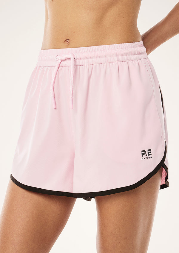 p.e nation Academy short in chalk pink
