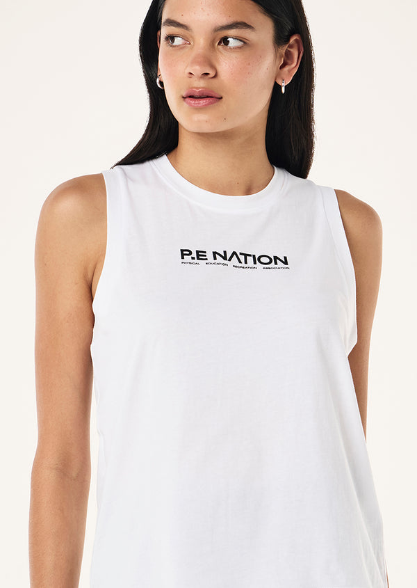 p.e nation Aero tank in optic white
