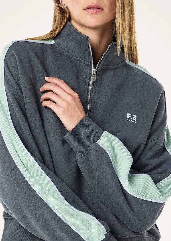 p.e nation Align zip neck sweat in thunder