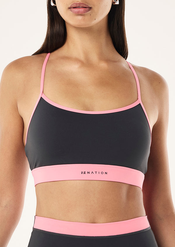 P.e Nation Ascend Sports Bra In Asphalt