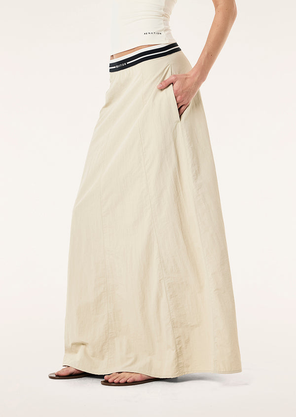 P.e Nation Avant Skirt In Oatmeal