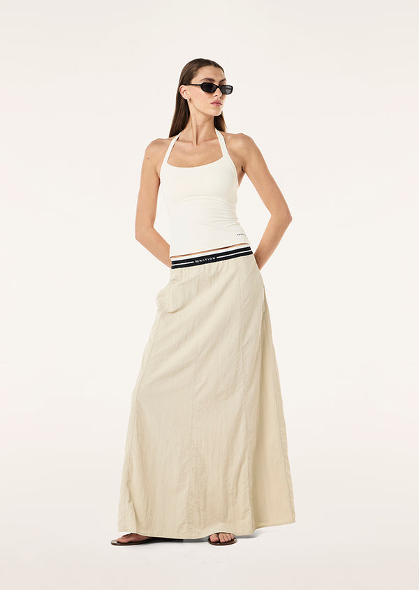 P.e Nation Avant Skirt In Oatmeal