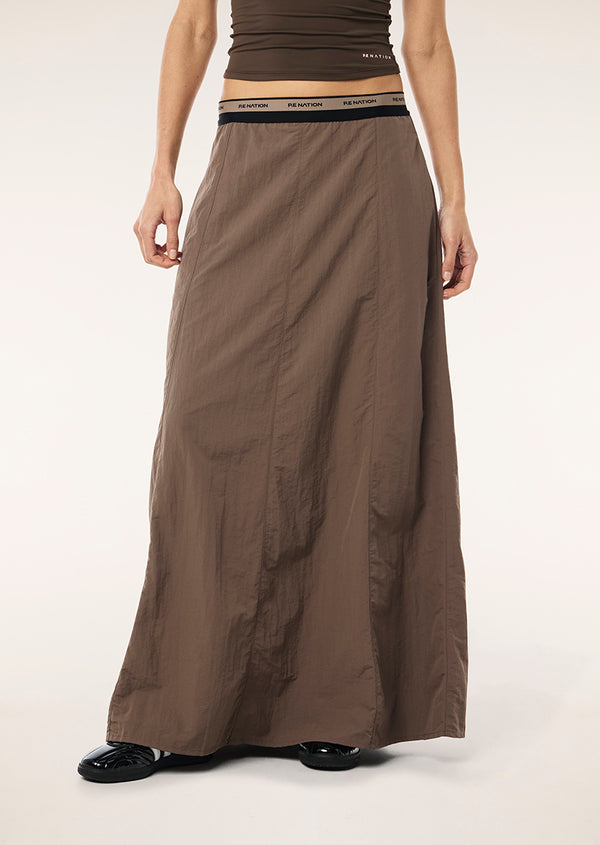 P.e Nation Avant Skirt In Walnut