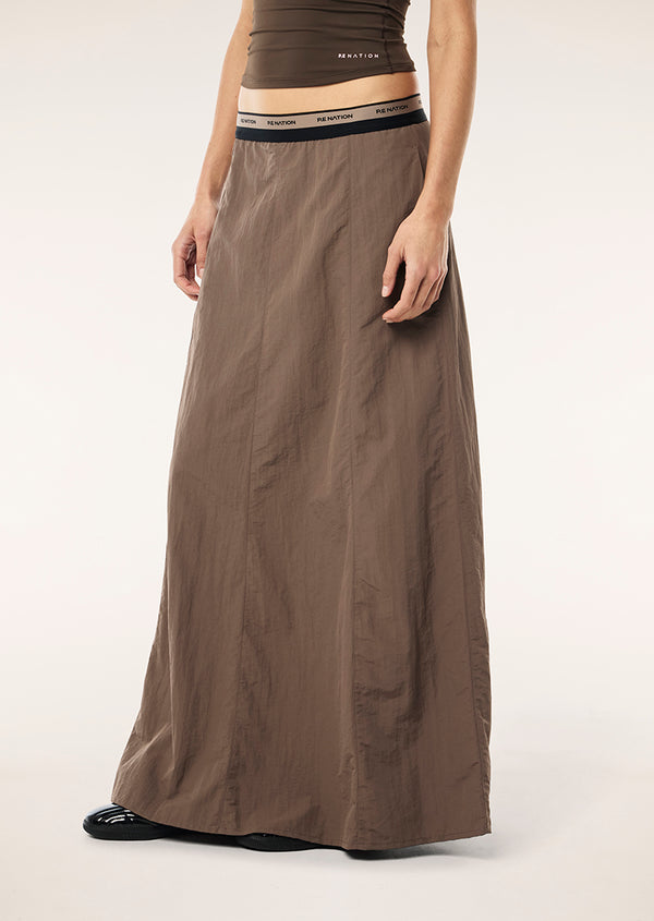 P.e Nation Avant Skirt In Walnut