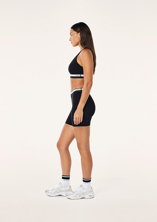 P.e Nation Avant Sports Bra In Black & Whisper White