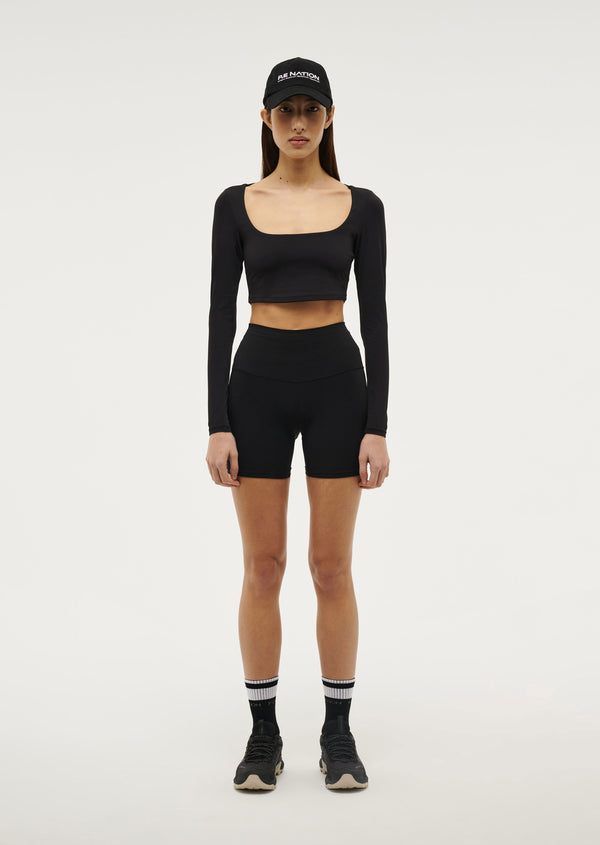 P.e Nation Balance Long Sleeve Top In Black