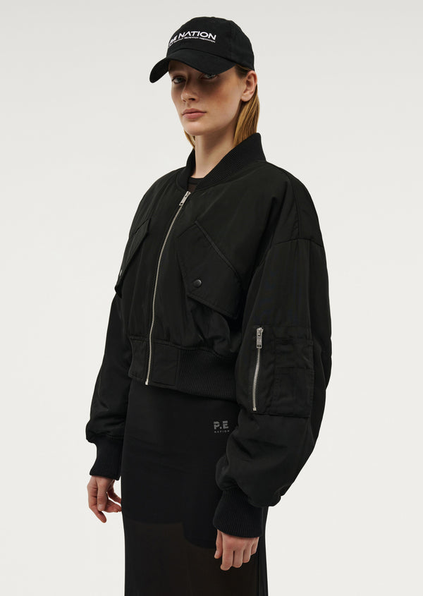 p.e nation Captivate bomber in black